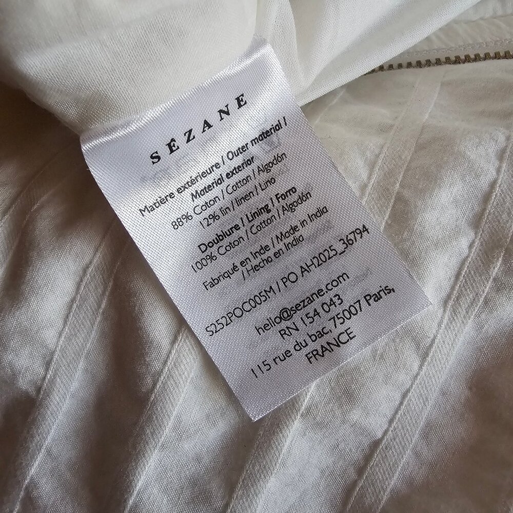 Sezane x Baziszt Large Pouch - Bird Embroidery - NWT - Picture 8 of 10